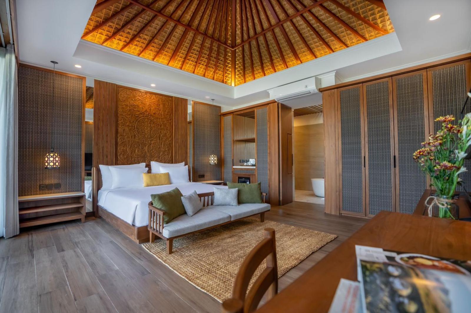 Nirwana Beach & Resort Candidasa Dış mekan fotoğraf A bedroom at the resort